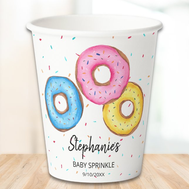 Doughnut Baby Sprinkle Baby Shower Paper Cups (Creator Uploaded)