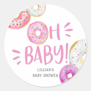 Doughnut Baby Sprinkle Classic Round Sticker