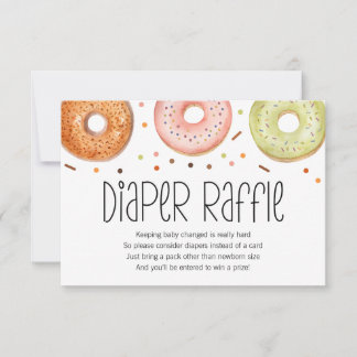 Doughnut Baby Sprinkle Diaper Raffle Card