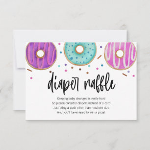 Doughnut Baby Sprinkle Diaper Raffle Card