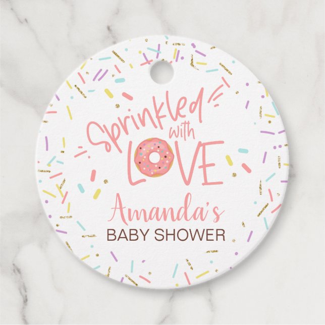 Doughnut Baby Sprinkle Favour Tag (Front)
