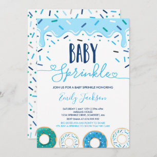 Doughnut Baby Sprinkle Invitation Sprinkled With L