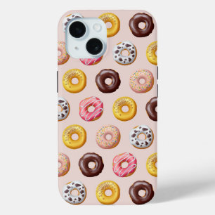Doughnut Bakery Shop Pattern iPhone 15 Case