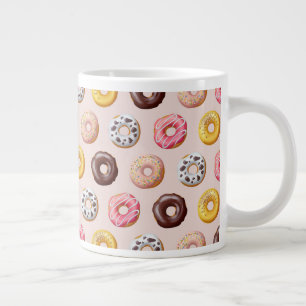 Doughnut Bakery Shop Pattern Large Coffee Mug