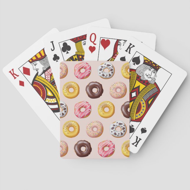 Doughnut Bakery Shop Pattern Playing Cards (Back)