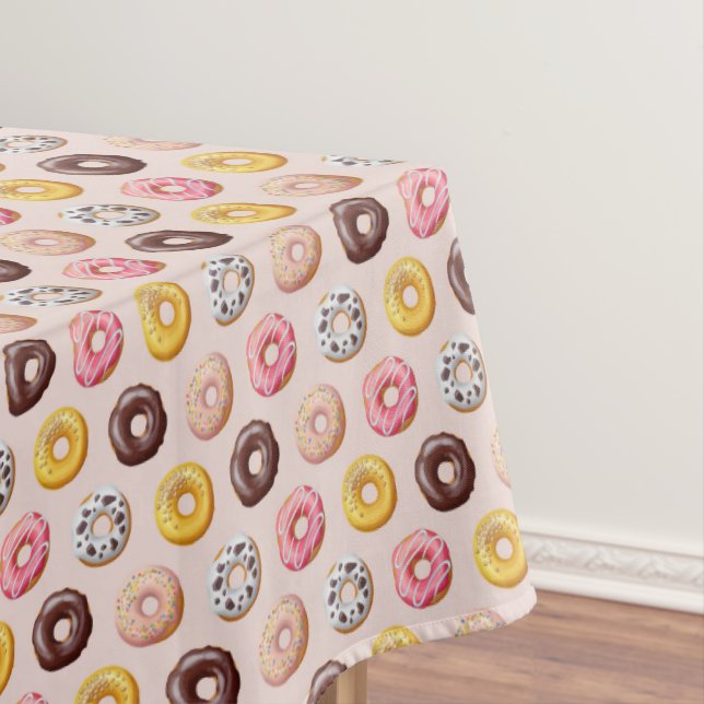 Doughnut Bakery Shop Pattern Tablecloth (In Situ)