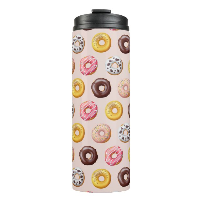 Doughnut Bakery Shop Pattern Thermal Tumbler (Front)