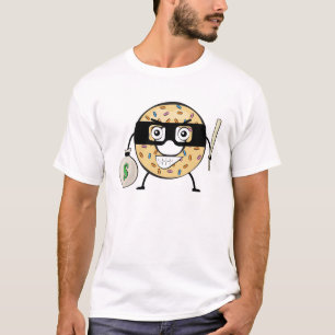 Doughnut Bandit - Funny Character Illustration T-Shirt