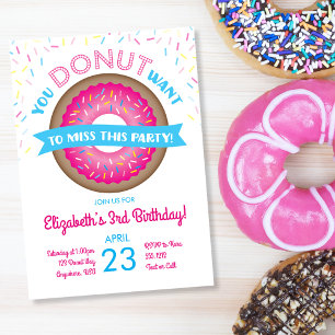 Doughnut Birthday Invitation