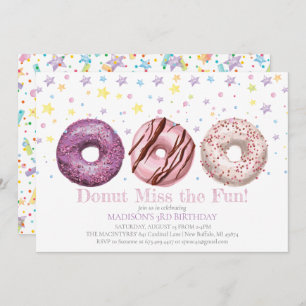 Doughnut Birthday Invitation Doughnut Grow Up Part