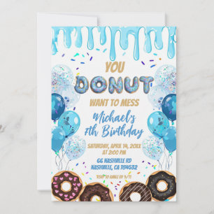 Doughnut Birthday Invitation Sweet Doughnut Part