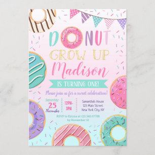 Doughnut Birthday Invitations