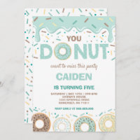 Doughnut Birthday Invite You Doughnut Want To Miss