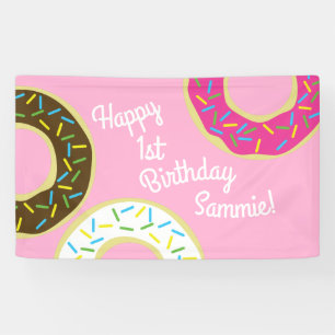 Doughnut Birthday Party Banner
