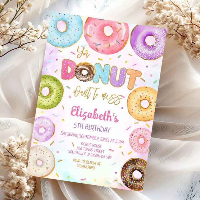 Doughnut Birthday Party Invitation (Creator Uploaded)
