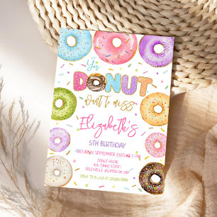 Doughnut Birthday Party Invitation