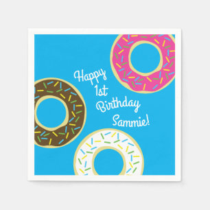 Doughnut Birthday Party Napkin