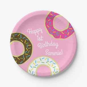 Doughnut Birthday Party Paper Plate