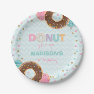Doughnut Birthday Party Paper Plate 7" Doughnut