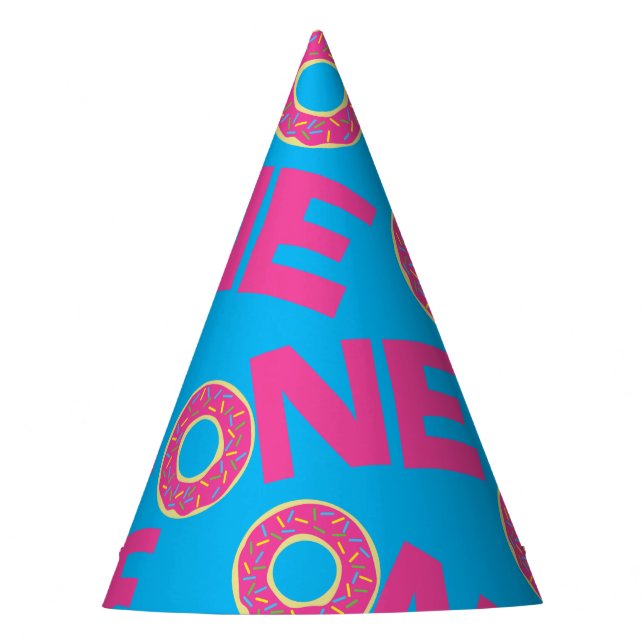 Doughnut Birthday Party Party Hat (Front)