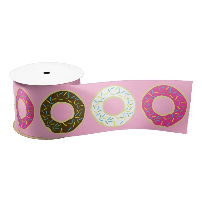 Doughnut Birthday Party Satin Ribbon (Spool)