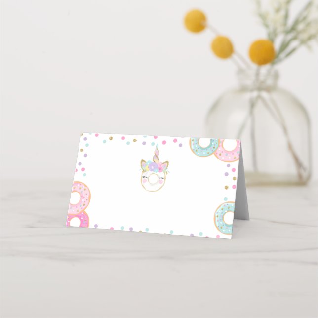 Doughnut Birthday Place Card Doughnut Table Number (Front)