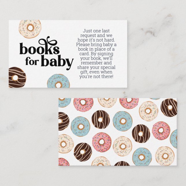 Doughnut Books for Baby Enclosure Card (Front/Back)