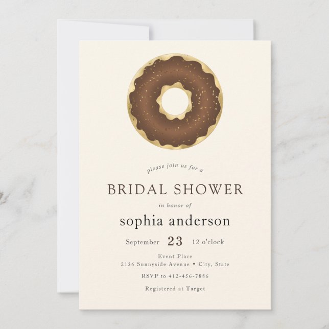 Doughnut Bridal Shower Invitation (Front)