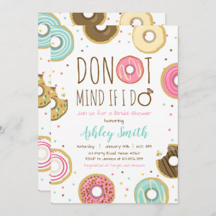 Doughnut Bridal Shower Invitation Mind If I Do
