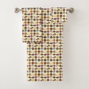 Doughnut Cake Pie Cupcake Cookie Bake Sale Bakery Bath Towel Set