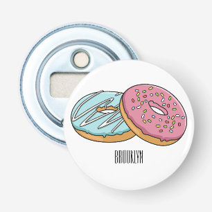 Doughnut cartoon illustration bottle opener