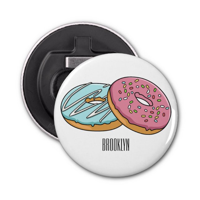 Doughnut cartoon illustration  bottle opener (Front)