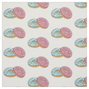 Doughnut cartoon illustration fabric