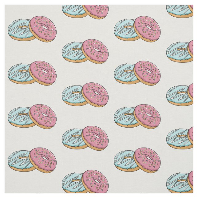 Doughnut cartoon illustration fabric (Swatch)