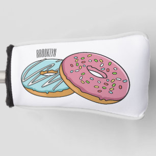 Doughnut cartoon illustration golf head cover