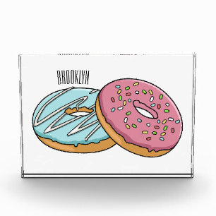 Doughnut cartoon illustration photo block