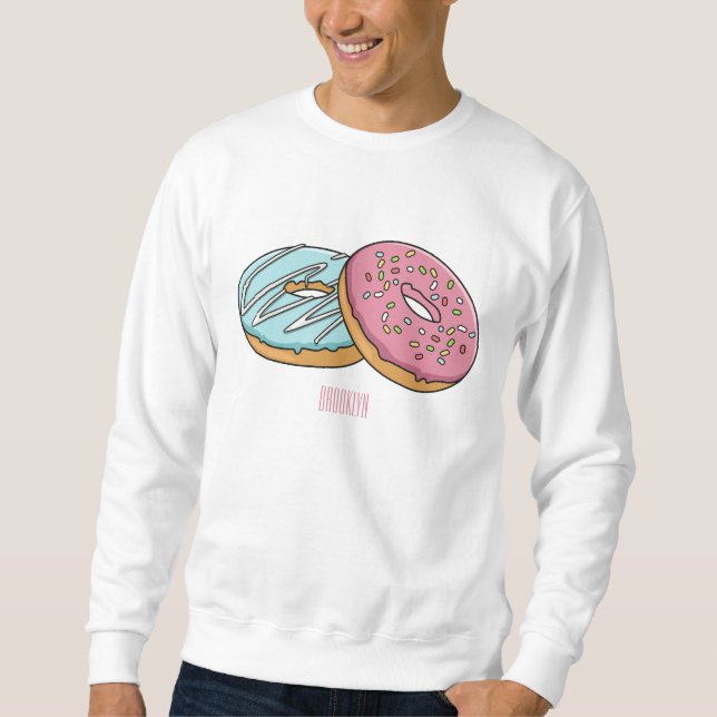 Doughnut cartoon illustration  sweatshirt (Front)
