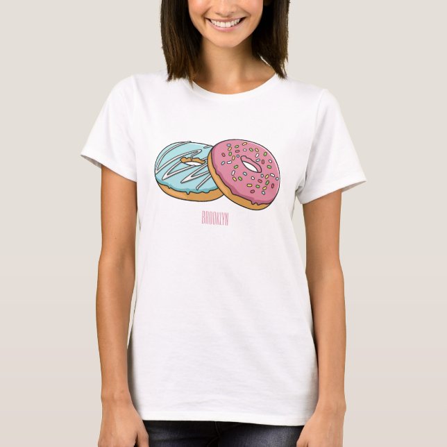 Doughnut cartoon illustration T-Shirt (Front)