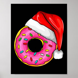 Doughnut Christmas Xmas Doughnut Women Kids Men Poster