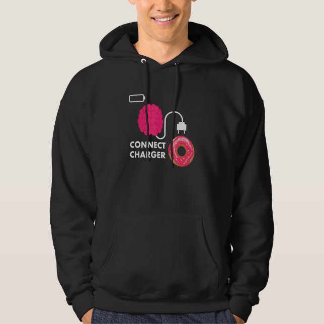 Doughnut  Connect Charger Doughnut Empty Battery Hoodie (Front)
