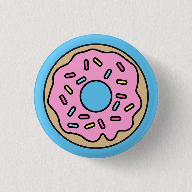 Doughnut Cute Badge Pin Button (Front)