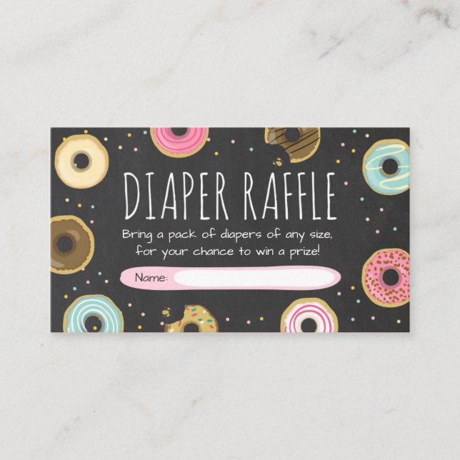 Doughnut Diaper Raffle card Doughnut Sprinkle Diap (Front)