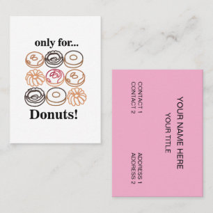 Doughnut Doughnut Sweet Bakery Food Business Card