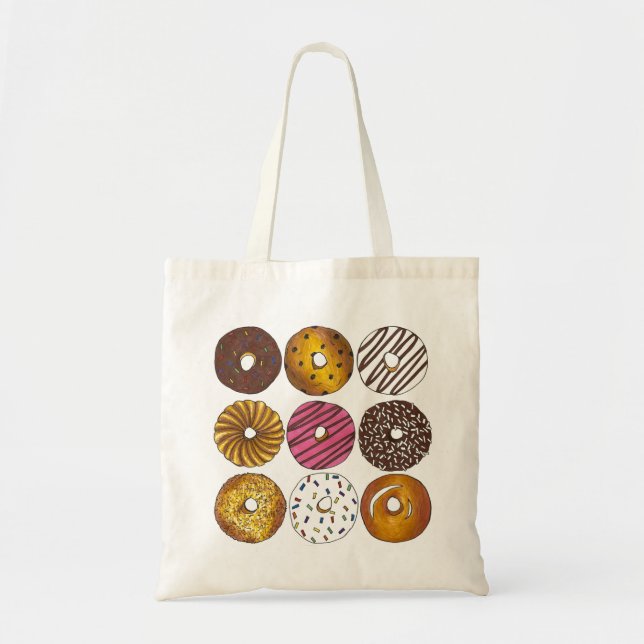 Doughnut Doughnuts Asst. Doughnuts Breakfast Food  Tote Bag (Front)