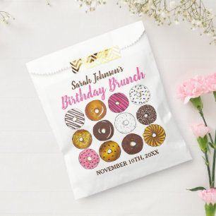 Doughnut Doughnuts Birthday Party Brunch Favour Bags