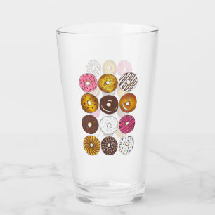 Doughnut Dozen Breakfast Food Pastries Doughnuts Glass