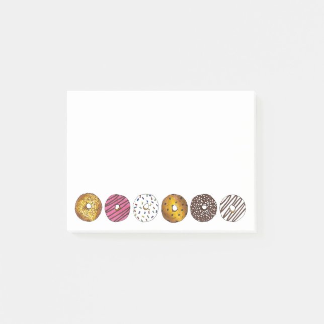 Doughnut Dozen Doughnuts Breakfast Junk Food Foodi Post-it Notes (Front)