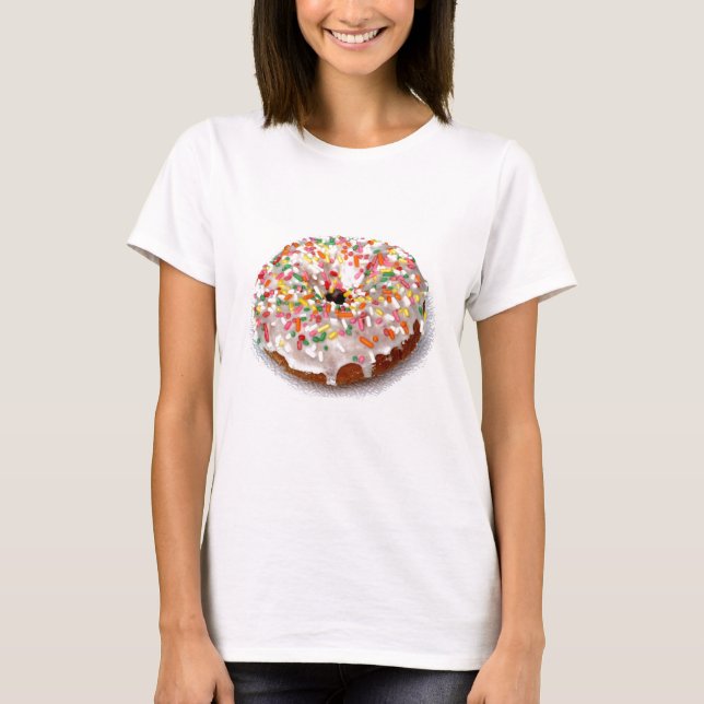 Doughnut festive on white T-Shirt (Front)