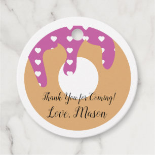 Doughnut First Frosting Birthday Favour Tags
