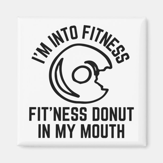 Doughnut Fitness Funny Magnet (Front)